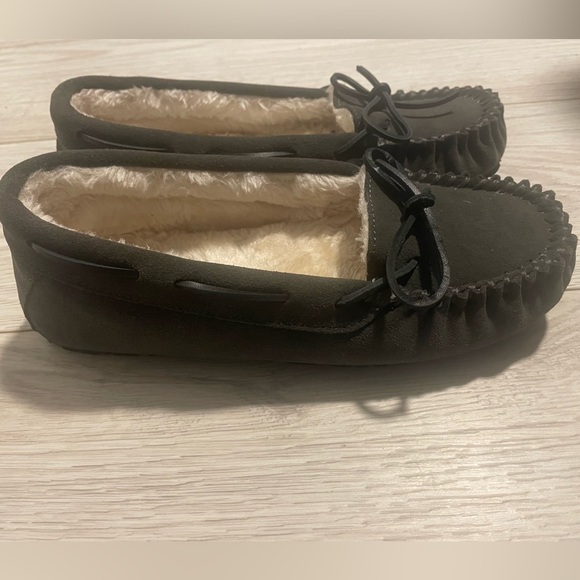 Sperry Women’s Charcoal Gray Suede Moccasin Top Slider Slip Ons, size 9 - Picture 4 of 11